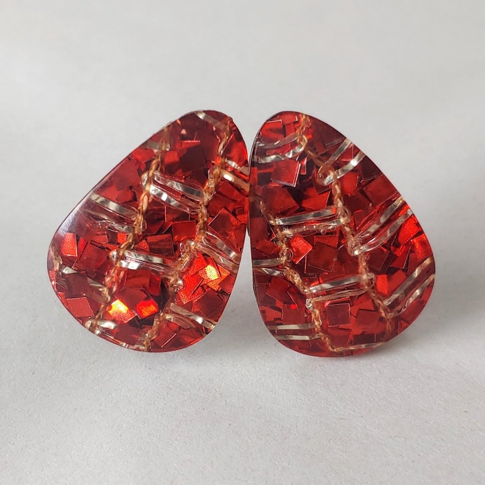💰3/$25 Vintage 80's Retro Festive Clip Earrings
